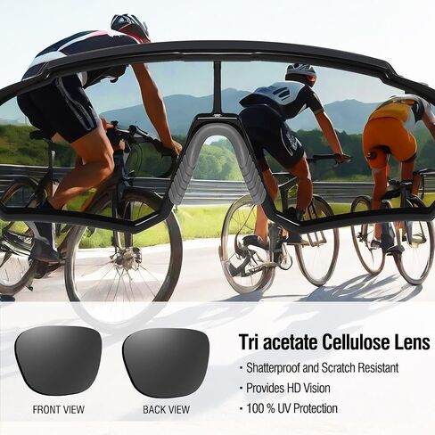 DUCO Polarized Sports Sunglasses for Men Women UV400 Protection Baseball Cycling Running Fishing Sunglasses DC0068 in Kuwait