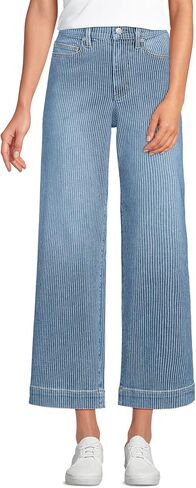 Lands' End Women's Recover Denim High Rise Wide Leg Crop Jeans in Saudi Arabia