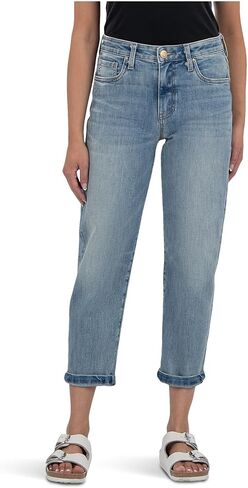 KUT from the Kloth Women's Petite Sienna Baggy Boyfriend Crop Roll Up Reg Hem in Saudi Arabia