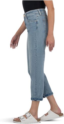 KUT from the Kloth Women's Petite Sienna Baggy Boyfriend Crop Roll Up Reg Hem in Saudi Arabia