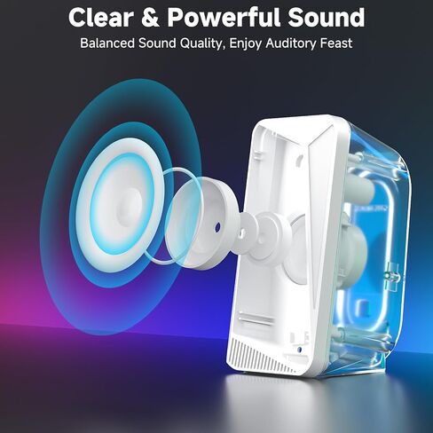 SOULION C30 Bluetooth Computer Speakers, 2.0 PC Speakers for Desktop Monitor, Wired USB Powered & Pulsing & LED Flame Lights, 3.5 mm AUX Speakers for Laptop Gaming with Wired Handy Control in Saudi Arabia