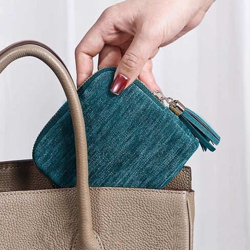 Jewelry Organizer Pouch with Tassel Zipper 5 Compartments Portable Storage Bag for Bracelets Watches Rings Earrings Necklaces Compact Jewel Holder Elegant Gifts for Women Purple in Saudi Arabia