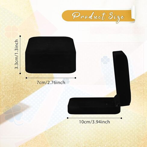 8 Pcs Velvet Jewelry Gift Boxes Black Pendant Case Jewelry Display Box Set for Wedding Engagement Birthday Anniversary - Chain Box in Saudi Arabia