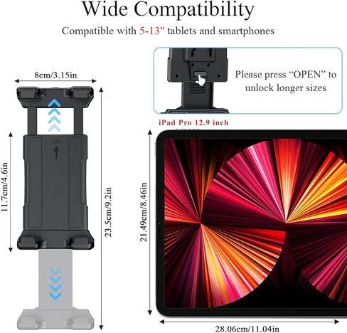 مسند رأس حامل الكمبيوتر اللوحي للسيارة من OHLPRO لطراز Tesla 3 /Y للمقعد الخلفي لجهاز iPad في السيارة، ملحقات رحلة الطريق الأساسية للأطفال، يناسب جميع أجهزة iPad Pro Air Mini مقاس 5-13 بوصة، وSamsung Galaxy Tab، Fire، وأجهزة Android اللوحية in Kuwait