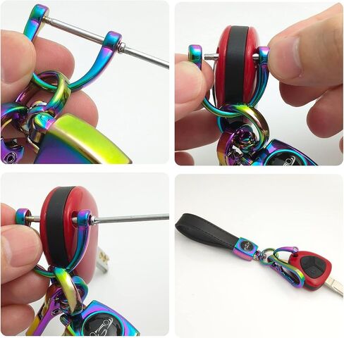 مفاتيح السيارة مفتاح Key -key key fob keychain سلسلة مفاتيح الجلود الثقيلة للرجال والنساء in Kuwait