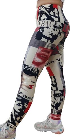 Fashion Pattern Print Leggings for Women,Cozy Beautiful Soft Printed Workout Legging Pants,Leopard/paw/Love Legging Pants in Kuwait