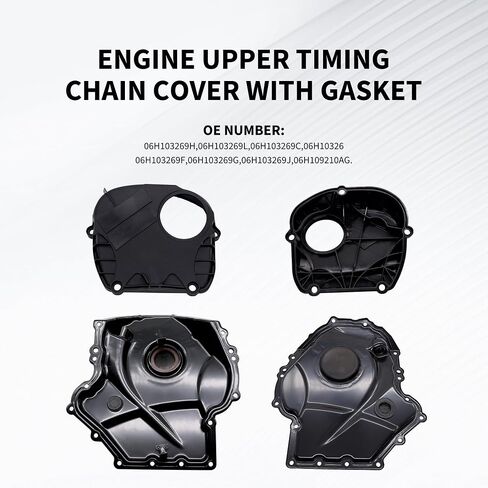 Hisport 06H103269C سلسلة توقيت المحرك مع حشية أعلى وأسفل - متوافق مع 2007-2017 VW Audi Beetle Jetta Passat Tiguan Sharan Golf GTI EOS CC A3 A4 A5 A6 TT Allroad Q3 Q5 1.8T 2.0T in Saudi Arabia