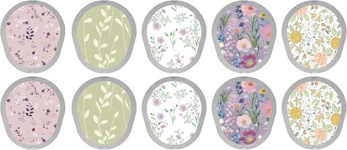 Glucomart Adhesive Pocket for Mobi (5 Count) – Maximum Strength Patches for Wearing Mobi Insulin Pump, Waterproof & Hypoallergenic (Vintage Floral Variety Pack) (Mobi Pocket) in Saudi Arabia