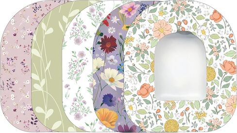 Glucomart Adhesive Pocket for Mobi (5 Count) – Maximum Strength Patches for Wearing Mobi Insulin Pump, Waterproof & Hypoallergenic (Vintage Floral Variety Pack) (Mobi Pocket) in Saudi Arabia