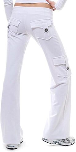 Wide Leg Lounge Pants for Women Drawstring Elastic Waist Yoga Sweatpants Athletic Trousers with Pockets in Kuwait