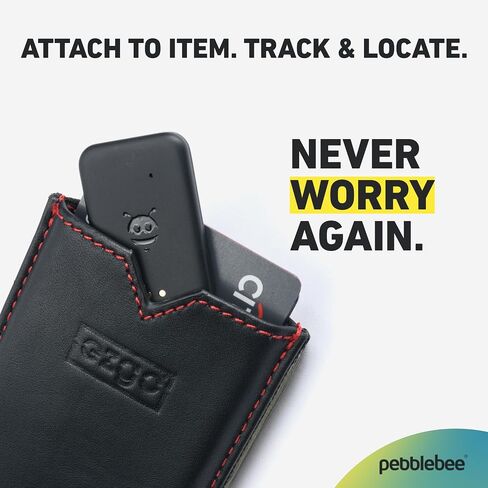Pebblebee Tracker Card Universal - Rechargeable Slim Item Tracker | Alternative to Air Tag & Android Trackers | 18-Month Battery Life | Works with Android & iOS Find My Apps | LED & Sound Alerts in Saudi Arabia