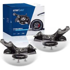 Detroit Axle - 1.7L 2pc Front Steering Knuckles Wheel Bearing Hubs for 03-05 Honda Civic Steering Knuckles and Wheel Bearing Hubs Assembly 2003 2004 2005 Replacement in Saudi Arabia