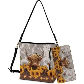 مجموعة دلو كروس كيس للنساء سيدة ، محفظة جلدية ومحفظة مجموعة دلو كبيرة مع محفظة in Kuwait