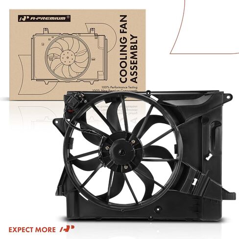 A-Premium Engine Radiator Cooling Fan Assembly Compatible with Select Buick Models - Encore 2016 2017 2018 2019, 1.4L - Replace# 42441975, 94524753 in Saudi Arabia