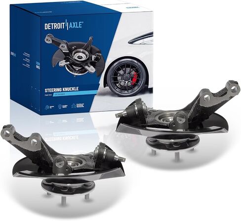 Detroit Axle - 1.7L 2pc Front Steering Knuckles Wheel Bearing Hubs for 03-05 Honda Civic Steering Knuckles and Wheel Bearing Hubs Assembly 2003 2004 2005 Replacement in Saudi Arabia