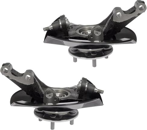 Detroit Axle - 1.7L 2pc Front Steering Knuckles Wheel Bearing Hubs for 03-05 Honda Civic Steering Knuckles and Wheel Bearing Hubs Assembly 2003 2004 2005 Replacement in Saudi Arabia