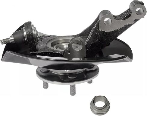 Detroit Axle - 1.7L 2pc Front Steering Knuckles Wheel Bearing Hubs for 03-05 Honda Civic Steering Knuckles and Wheel Bearing Hubs Assembly 2003 2004 2005 Replacement in Saudi Arabia
