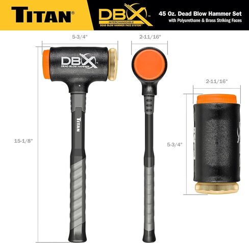 Titan 63640 Polyurethane القابلة للتبديل وجوه ضربات Titan DBX 45oz ضربة Dead Hammer in Kuwait