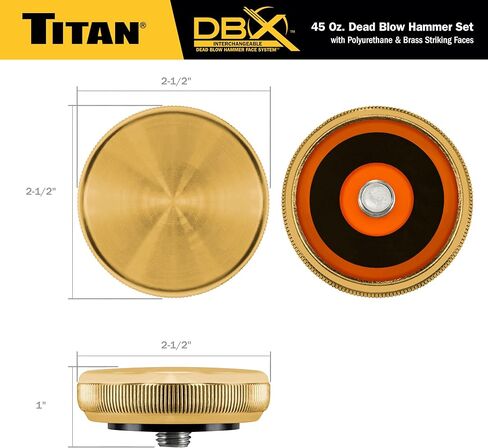 Titan 63640 Polyurethane القابلة للتبديل وجوه ضربات Titan DBX 45oz ضربة Dead Hammer in Kuwait