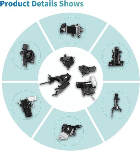 مجموعة 4pcs محرك Trans Mount مجموعة لتويوتا Corolla Matrix Pontiac Vibe 1.8L MT 2003-2008 A4218 A4219 A4221 A4230 Direct Fit Computer تم اختبار 12 شهرًا تم اختبارها لمدة 12 شهرًا in Saudi Arabia