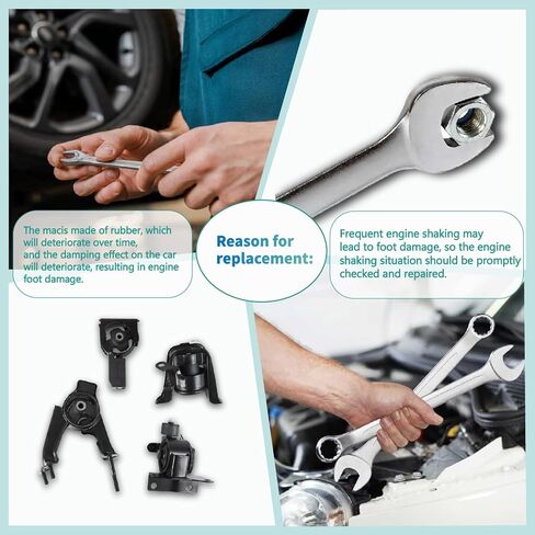 مجموعة 4pcs محرك Trans Mount مجموعة لتويوتا Corolla Matrix Pontiac Vibe 1.8L MT 2003-2008 A4218 A4219 A4221 A4230 Direct Fit Computer تم اختبار 12 شهرًا تم اختبارها لمدة 12 شهرًا in Saudi Arabia