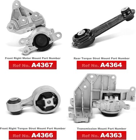 A-Premium 4PCS Engine Motor Transmission Mount and Torque Strut Mount Set Compatible with Nissan Rogue 2014 2015 2016 2017 L4 2.5L, Replace# 112204BA0A, 112206FL0B in Saudi Arabia