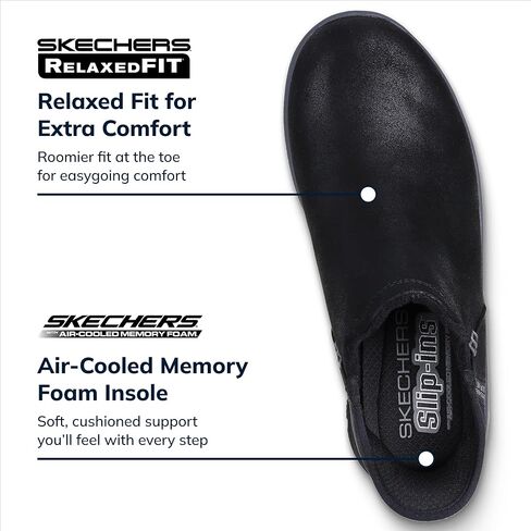Skechers Women's EASY GOING-MODERN HOUR-Hands Free Slip-Ins Ankle Boot, Black, 8 Wide in Saudi Arabia