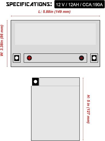 AGM Battery Compatible With Can-Am DS 650 BAJA 2002-2007 / DS 650 2000-2003 / X 2004-2007 in Saudi Arabia
