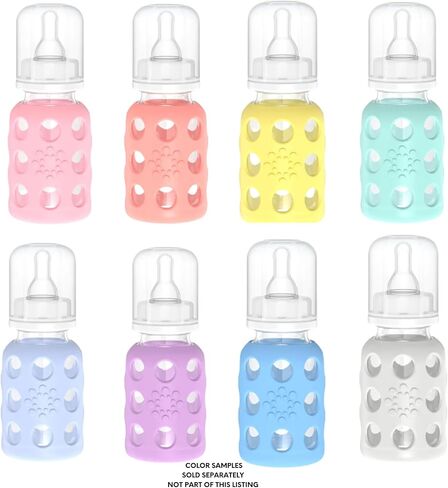 Lifefactory Glass Baby Bottles with Silicone Protection - 2-Pack, 9 oz Bottles, Grape in Kuwait