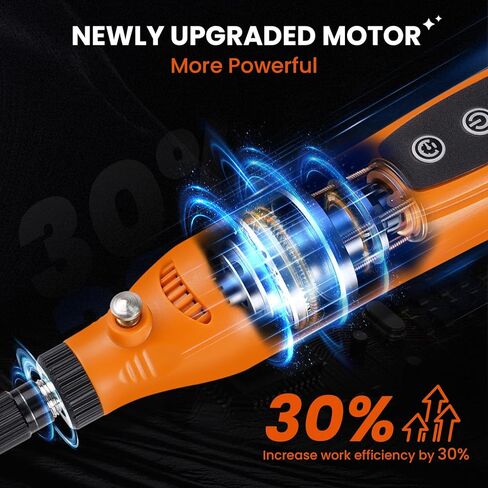 HARDELL Mini Cordless Rotary Tool, 5-Speed Type-C Charging Rotary Tool Kit with 43 Accessories, 3.7V Power Rotary Tool for Sanding, Polishing, Engraving, Carving, Grinding, DIY Crafts in Kuwait