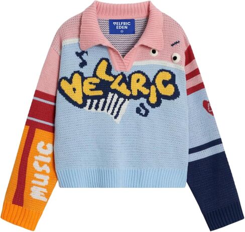 Aelfric Eden Cute Subtins Closing Collock Stripe Stripe Sweater Cartoons Cartoent in Saudi Arabia