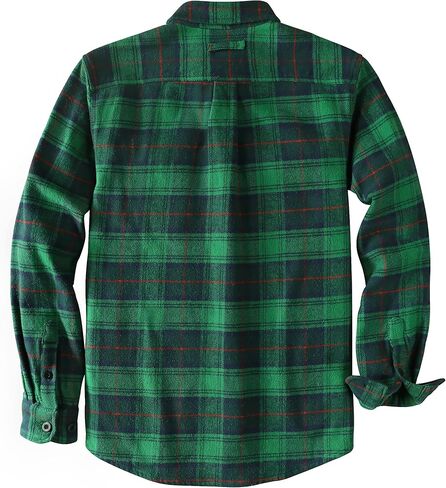 dubinik® 13oz قميص فانيل ثقيل للغاية للرجال للرجال رجال طويل المنقوش زر أسفل القمصان خمر القطن 100 ٪ in Kuwait