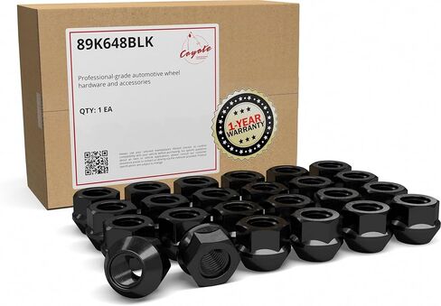 Wheel Accessories Parts 24 Pcs M14x1.5 14x1.5 Thread Open End Bulge Acorn 21mm 0.83" Long Lug Nuts Black 7/8" 22mm Hex Fits Chevy Silverado 1500 Tahoe ｜ GMC Sierra 1500 ｜ Ram 1500 in Saudi Arabia