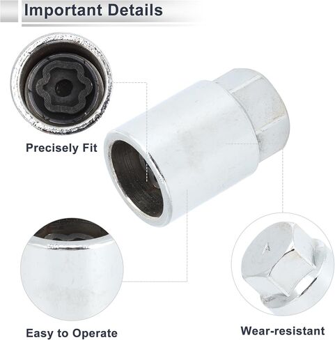 Vehicle Wheel Lock Lugnut for Toyota Type A Anti-theft Screw Nut Removal Key Socket 1pc in Saudi Arabia