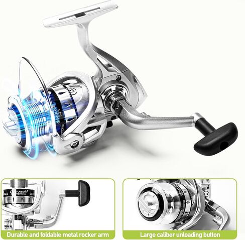 Telescopic Fishing Rod and Reel Combos, 2PCS 5.9FT Carbon Fiber Fishing Pole Kits with Spinning Reels, Collapsible Travel Fishing Rod Line Lures Set with Carrier Bag for Freshwater Saltwater Fishing in Saudi Arabia