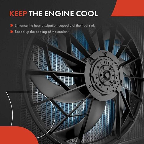 A-Premium Engine Radiator Cooling Fan Assembly Compatible with Select Toyota Models - Prius 2016 2017 2018 2019 2020, L4 1.8L - Replace# 1636137060, 1636336160 in Saudi Arabia
