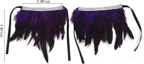 Miuco Feather Wrist Cuffs for Game Party Halloween Costume Cosplay Feather Wristband Pack of 2 in Kuwait