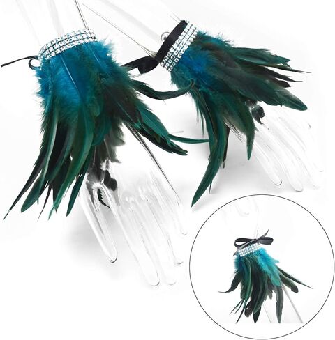 Miuco Feather Wrist Cuffs for Game Party Halloween Costume Cosplay Feather Wristband Pack of 2 in Kuwait
