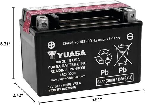 Yuasa YTX9-BS Maintenance FREE12 Volt Battery in Saudi Arabia