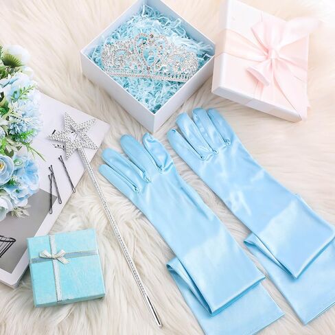 3pcs Princess Costume Accessories Women Crystal Crown Gloves Wand Dress up Set for Halloween Cosplay Birthday Party in Saudi Arabia