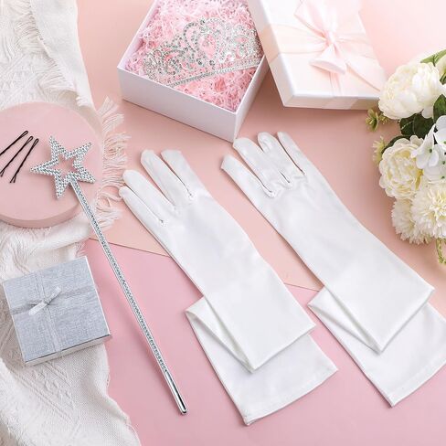 3pcs Princess Costume Accessories Women Crystal Crown Gloves Wand Dress up Set for Halloween Cosplay Birthday Party in Saudi Arabia
