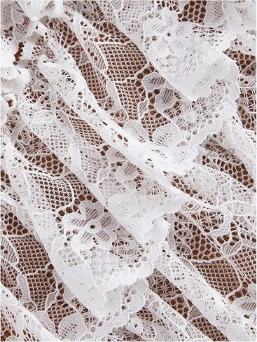 Makemechic المرأة غير المتماثلة تنورة تنورة زهرية الدانتيل الدانتيل الطبقة التعادل الجبهة المصغرة مطوية التنانير in Kuwait