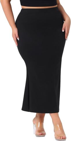 Agnes Orinda Plus Size Skirt for Women Pack Mermaid High Weist Hight Bodycon Long Varts in Kuwait