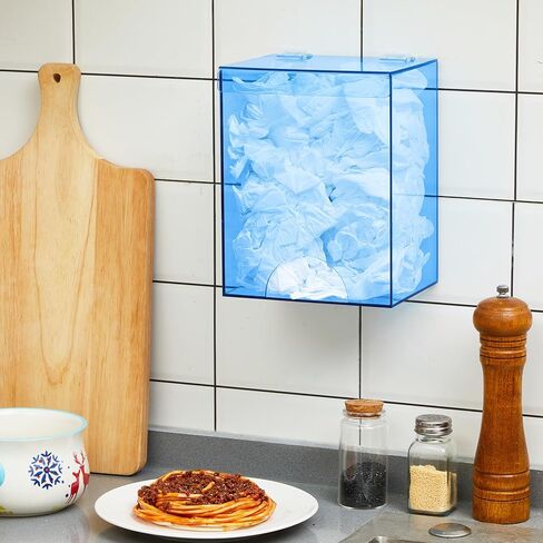 2 Pcs Acrylic Dispenser for Hairnet, Emesis Bags, Wall Mount Clear Acrylic Holder for Beard Nets, Safety Glasses in Kuwait