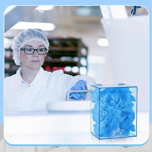 2 Pcs Acrylic Dispenser for Hairnet, Emesis Bags, Wall Mount Clear Acrylic Holder for Beard Nets, Safety Glasses in Kuwait