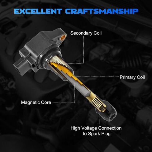 Coil UF550 Ignition Coil Fits لعام 2007 2009 2014 2018 Altima ، 2012 2016 2019 Maxima ، 2013 2015 2017 Pathfinder ، يناسب 350Z Murano Quest G25 M35 2.5L 3.5L ، ما بعد البيع. in Saudi Arabia