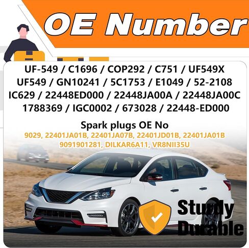 Coil Coil UF549 و Iridium Spark Plugs 9029 متوافقة مع نيسان Altima Versa Sentra Rogue Cube NV200 2007-2019 in Saudi Arabia