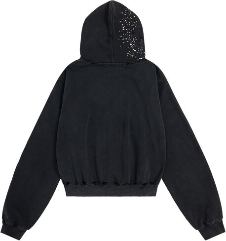 Aelfric Eden Star Rhinestone Zip Up Hoodies Womens Mens Dised مقنعين سترات جنسيقة للجنسين فضفاضة من البلوزات الجيب Y2K in Saudi Arabia