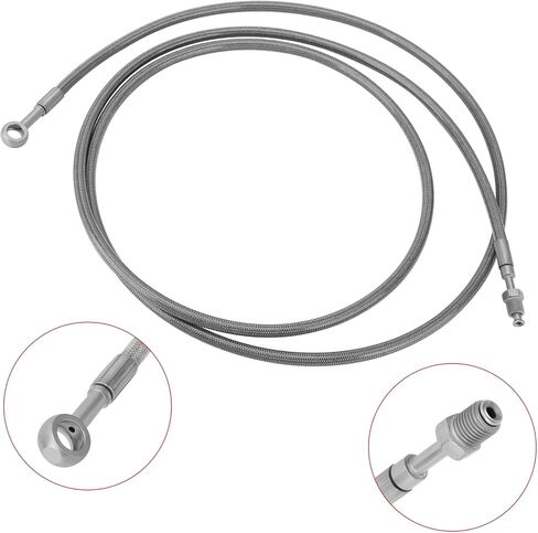 JAVIK Rear Brake Hose Line Master Cylinder to Rear Fitting Cross Fit for Polaris Ranger 500 4x4 2005-2008 Ranger 700 XP 2005-2008 Ranger 500 2x4 2005-2009, OEM#1910822 in Saudi Arabia