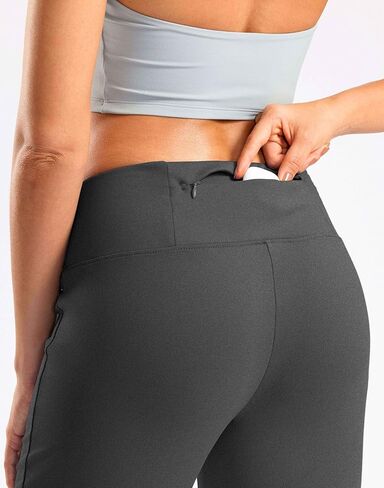 G Gradual Women's Yoga Capri Pants with Zipper Pocket High Waist Leggings Crop Straight Leg Workout Exercise Capris for Women in Saudi Arabia